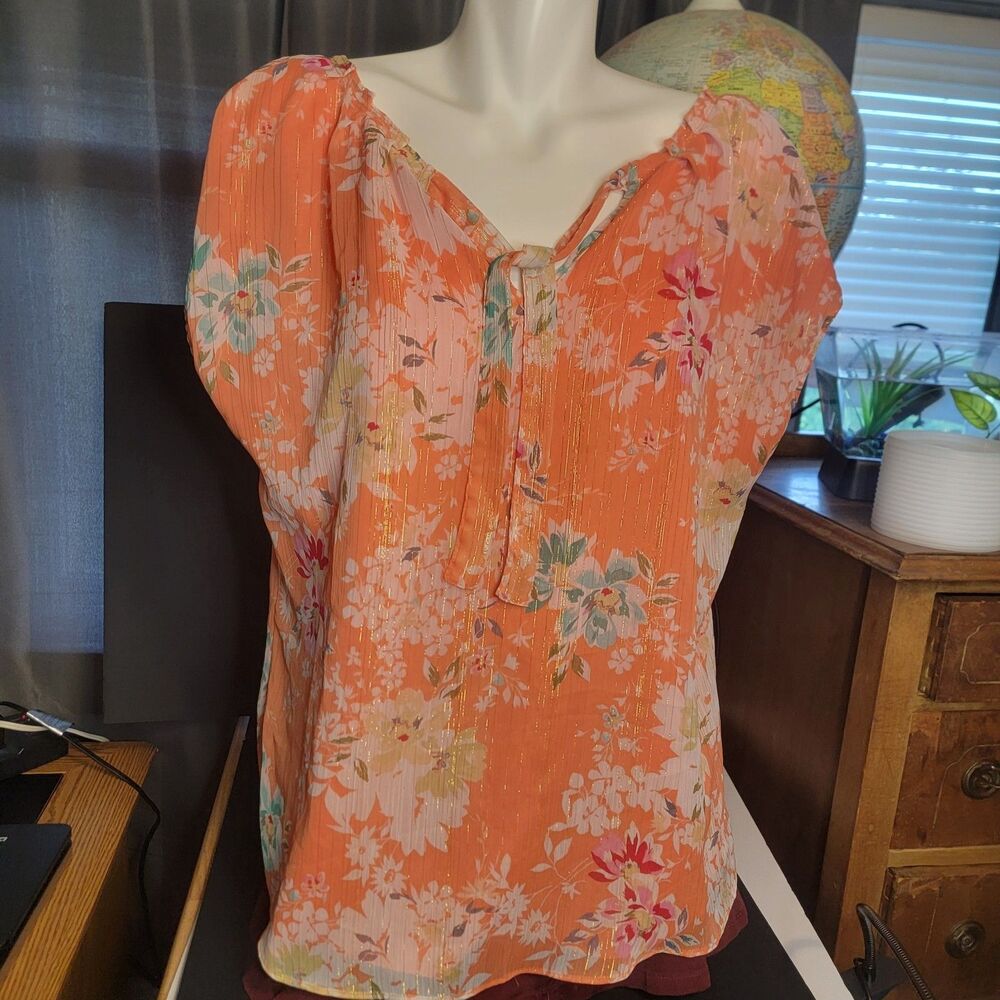 Lauren Conrad Women's Floral Blouse XL